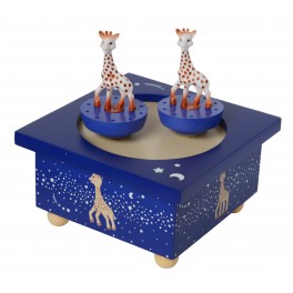 Boîte à musique Sophie la girafe, voie lactée en bois - TROUSSELIER Boîte à musique Sophie la girafe, voie lactée en bois - TROUSSELIER