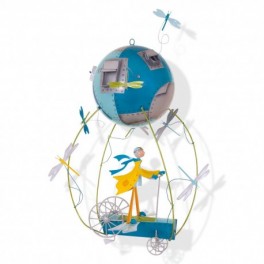 Mobile Schlumpeter L'enfant et l'avion L'oiseau Bateau - Bleu Griotte