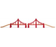 Double pont suspendu - Jeux imitation bois BRIO – Bleu Griotte