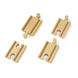 Mini rails droits - Jeux imitation bois BRIO – Bleu Griotte