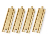 Rails moyens droits - Jeux imitation bois BRIO – Bleu Griotte