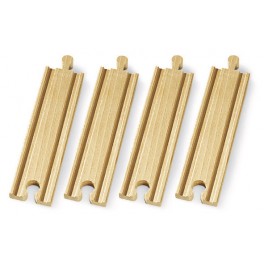 Rails moyens droits - Jeux imitation bois BRIO – Bleu Griotte