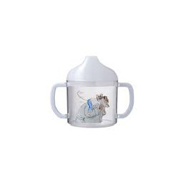 Tasse bec-verseur Ernest et Célestine- Vaisselle enfant Petit Jour - Bleu Griotte