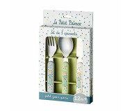 Set de 3 couverts enfants Petit Prince - Vaisselle Petit Jour - Bleu Griotte