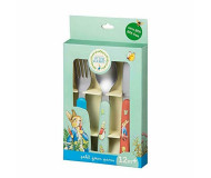 Set de 3 couverts enfants Peter Rabbit - Vaisselle Petit Jour - Bleu Griotte