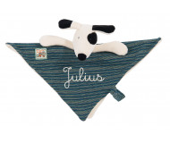 Doudou brodé au prénom  JULIUS La Grande Famille Moulin Roty - BleuGriotte