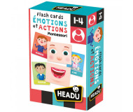 Flash Cards Emotions et Actions Montessori - Headu - Bleu Griotte