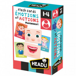 Flash Cards Emotions et Actions Montessori - Headu - Bleu Griotte
