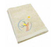 Serviette de bain beige Daim personnalisable (50 x 100 cm) L'Oiseau Bateau - Bleu Griotte