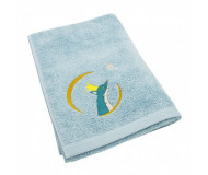 Serviette de bain bleue Renard personnalisable (50 x 100 cm) L'Oiseau Bateau - Bleu Griotte