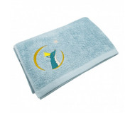 Serviette de bain bleue Renard personnalisable (70 x 140 cm) L'Oiseau Bateau - Bleu Griotte