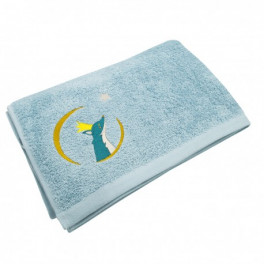 Serviette de bain bleue Renard personnalisable (70 x 140 cm) L'Oiseau Bateau - Bleu Griotte