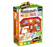 Montessori first puzzle ferme Headu - Bleu Griotte