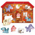 Montessori first puzzle ferme Headu - Bleu Griotte