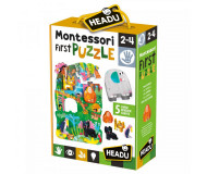 Montessori first puzzle jungle Headu - Bleu Griotte