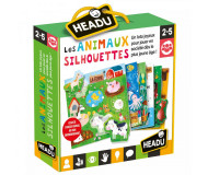 Les animaux silhouettes Montessori Headu - Bleu Griotte