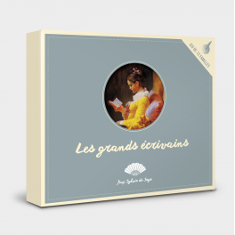 Jeu de 12 familles Les grands écrivains - Sylvie de Soye - Bleu Griotte