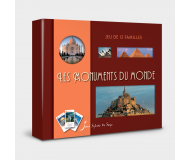 Jeu de 12 familles Les monuments du monde - Sylvie de Soye - Bleu Griotte