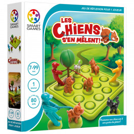 Jeu de stratégie Les chiens s'en mêlent - Jeu SMART GAMES - Bleu Griotte