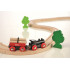 Petit circuit tradition de train en forêt - Jeux imitation bois BRIO – Bleu Griotte