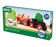 Petit circuit tradition de train en forêt - Jeux imitation bois BRIO – Bleu Griotte