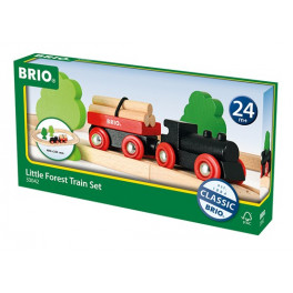 Petit circuit tradition de train en forêt - Jeux imitation bois BRIO – Bleu Griotte