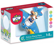 Avion de police Pete - WOW - Bleu Griotte