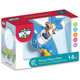 Avion de police Pete - WOW - Bleu Griotte