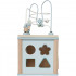 CUBE D'ACTIVITE BLEU  en bois - LITTLE DUTCH - Bleu Griotte