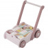 CHARIOT DE MARCHE ROSE AVEC BLOCS DE CONSTRUCTION - LITTLE DUTCH - Bleu Griotte