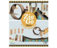 Circuit de billes Zig and Go en bois - Bleu Griotte