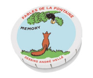 Jeu de mémoire Les Fables de La Fontaine Lily poule - Bleu Griotte