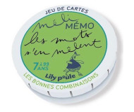 Jeu de mémoire Méli Mémo Les mots s'en mêlent Lily poule - Bleu Griotte