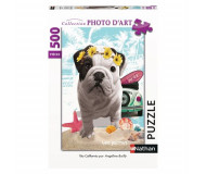 Puzzle chien Téo California 500 pièces Nathan - Bleu Griotte