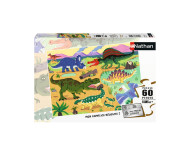 Puzzle Les dinosaures du crétacé 60 pièces Nathan - Bleu Griotte