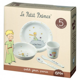 Coffret repas 5 pièces blanc Le Petit Prince Petit Jour Paris - Bleu Griotte