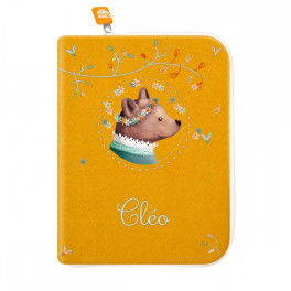 PROTEGE CARNET DE SANTE - Ours aux Fleurs brodé, personnalisé au prénom - L'Oiseau Bateau PROTEGE CARNET DE SANTE - Ours aux Fleurs brodé, personnalisé au prénom - L'Oiseau Bateau