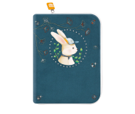 PROTEGE CARNET DE SANTE  - Lapin Casquette brodé, personnalisé au prénom - L'Oiseau Bateau