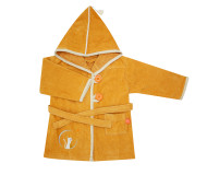 Peignoir Chat caramel personnalisé, brodé au prénom 4/6 ans - L'OISEAU BATEAU - Bleu Griotte