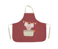 Tablier Souris copain d'abord personnalis&eacute; au pr&eacute;nom L'Oiseau Bateau - Bleu Griotte