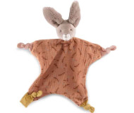 Doudou brod&eacute; au pr&eacute;nom  Lapin argile Trois petits lapin Moulin Roty - BleuGriotte
