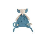 Doudou plat éléphant sous mon baobab brodé au prénom - Moulin Roty