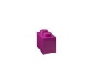 Brique de rangement LEGO 2 plots rose vif en plastique - LEGO