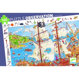 Puzzle observation Pirates 100 pièces - DJECO